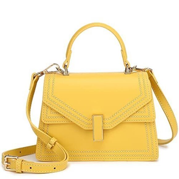 Pc Patent Handbag+Crossbody Bag+Card Satchel Shiny Vegan Textured Top - Picture 1 of 7